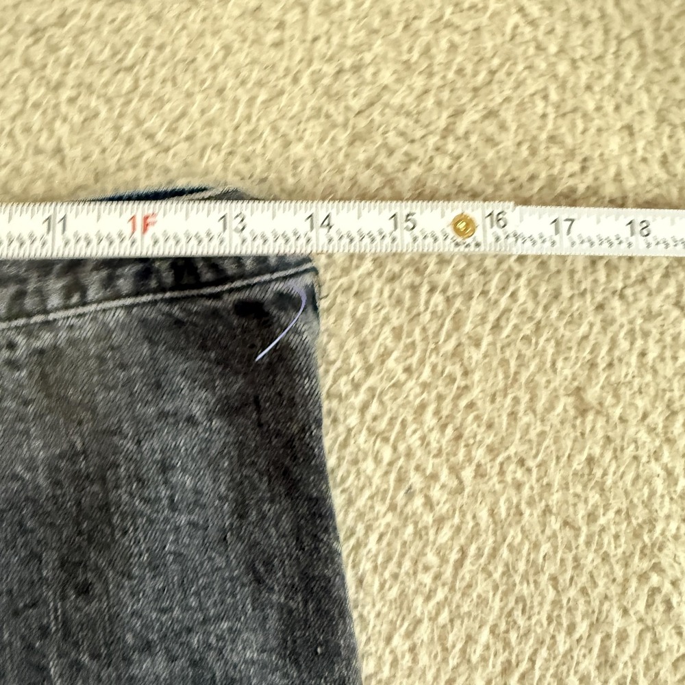 Rachel Comey Jeans Black Blue Two Tone High Waist Raw Hem Side Zip - Picture 2 of 9